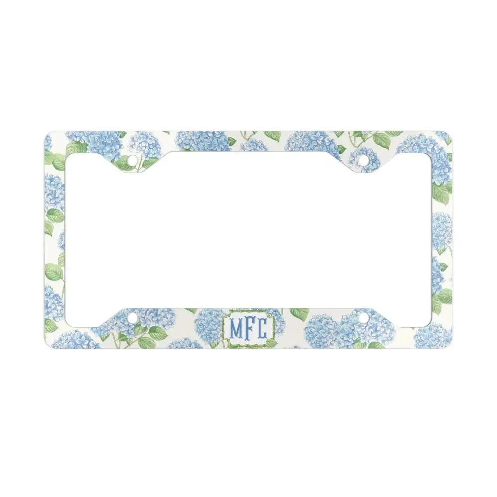 Hydrangea License Plate Frame: Personalized Floral Car Decor Flower License Plate Cover- Flower License Plate- Womens Car Accessory- Gift For Her