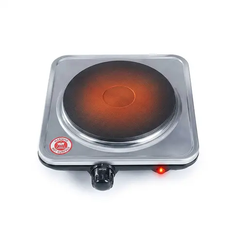 PRTYY Portable Single Hot Plate Induction Hobs - Stainless Steel Cooker Stove, 5-Level Adjustable Temperature Control, Fast Heating, Compact Design, Non-Slip Feet, Overheat Protection, Ideal for Dorms, Camping
