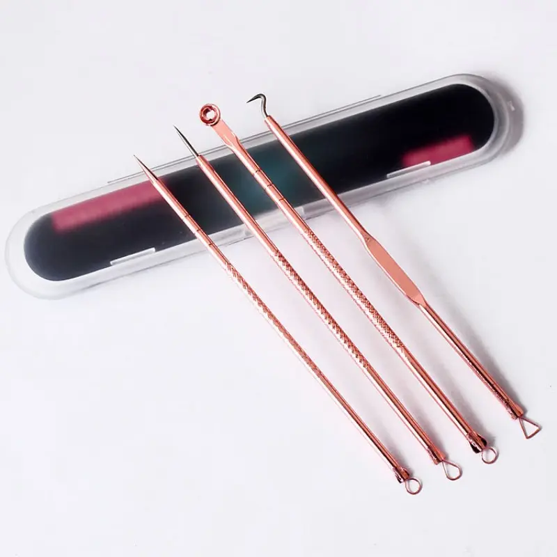 Blackhead Remover Tool Set, Blackhead Removing Stainless Steel Pimple Acne Needle, Dual-Ended Blackhead Tweezers, Beauty Care Kit for Facial Cleansing, Blackhead Extractor Kit, Skin Care Tools, Face Care Instrument