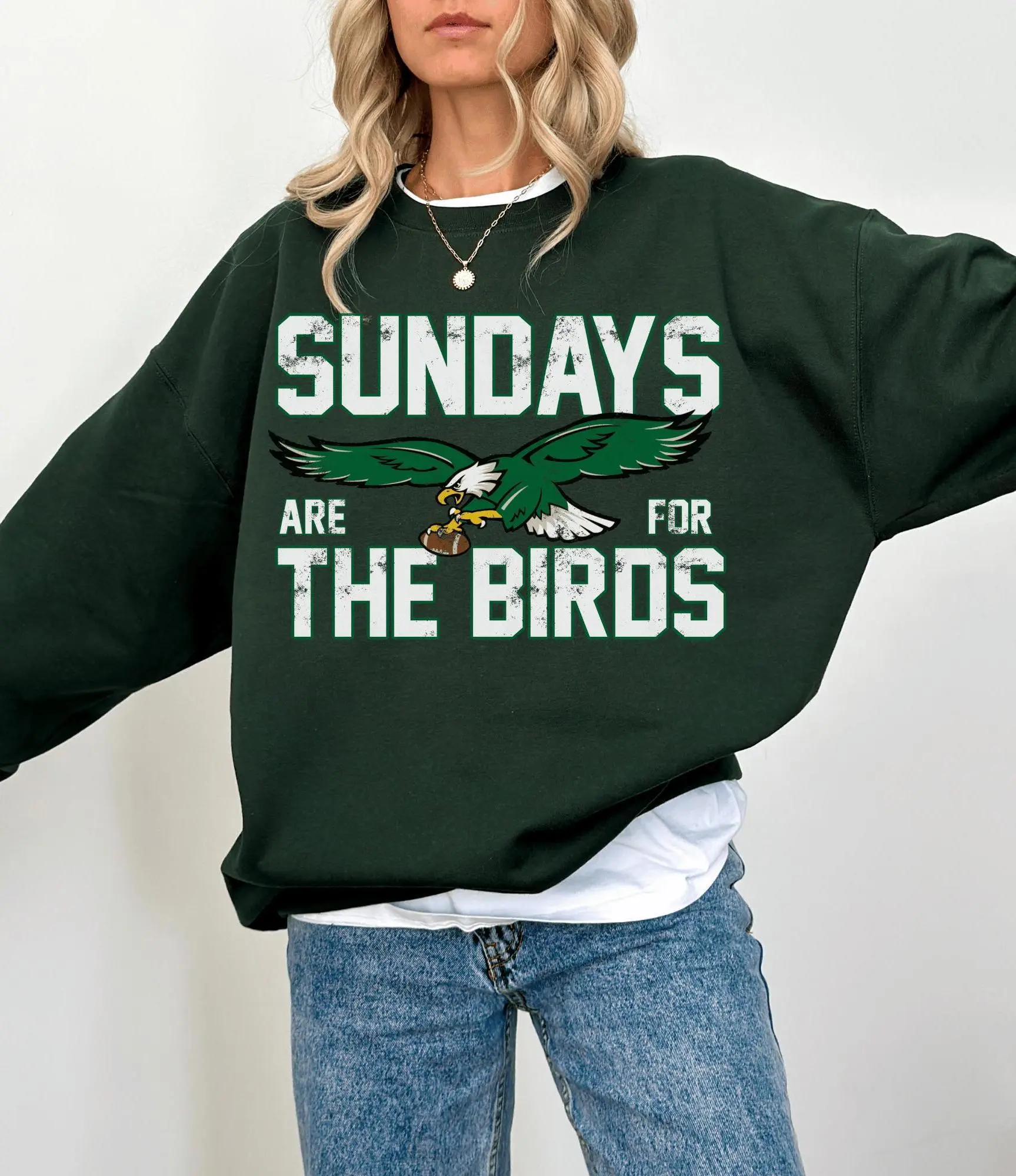 Philadelphia Football Sweatshirt, Philadelphia Hoodie and Sweatshirt, Philadelphia Fan Shirt, Sundays are for the Birds Sweatshirt Cotton Trending