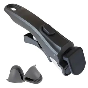 Black Removable Handle, Detachable Pot Handles with 2 PCS Silicone Oven Mitts Heat Resistant, Universal Pan Handle, Replacement Handles for Pots and Pans, Fits All Cookware - Home Improvement.