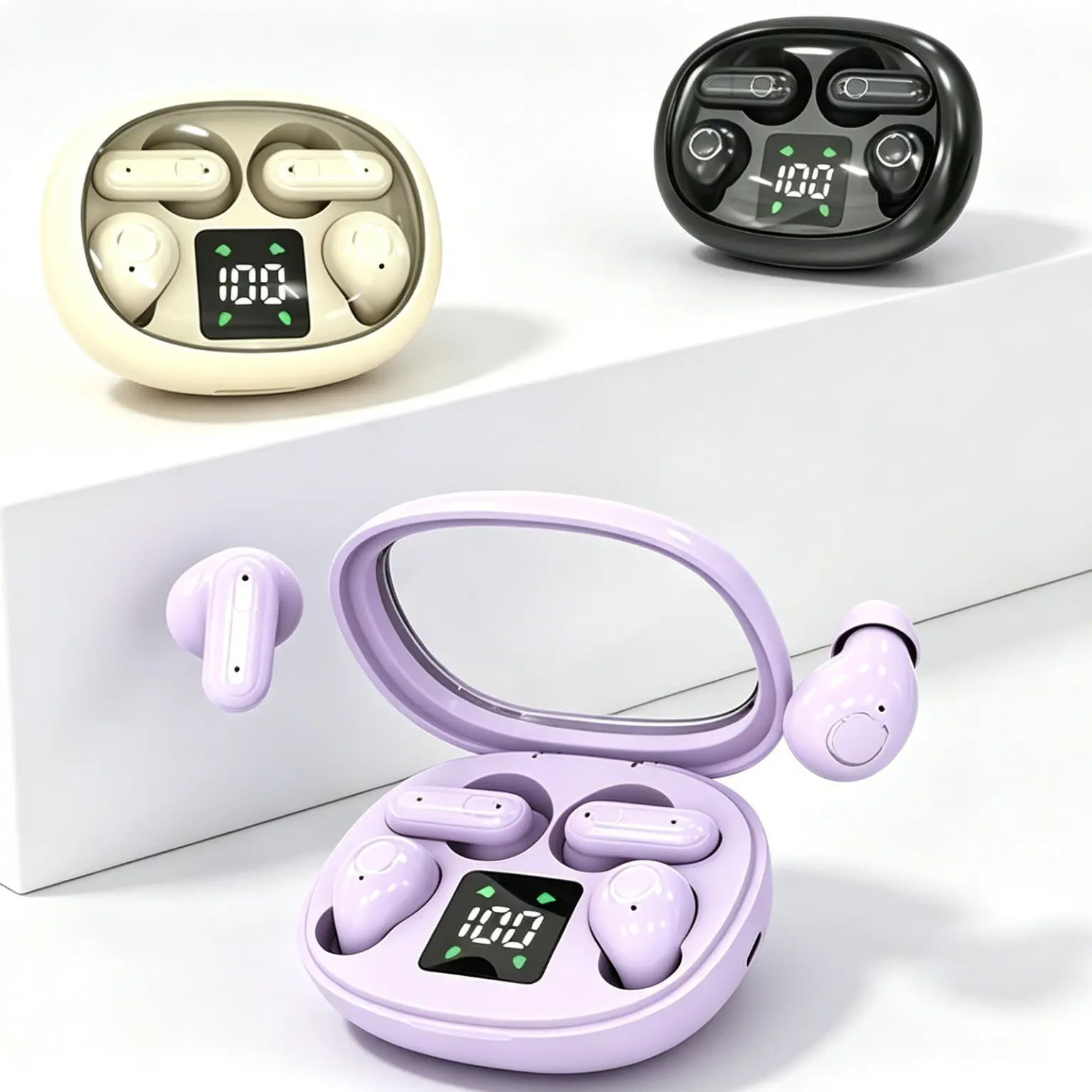 Tiny Size Invisible Earbuds Waterproof Bluetooth wireless Headphones with Mic for Sports & Sleep Versatile Use 2 Pairs Included Mini Design Compact Discreet