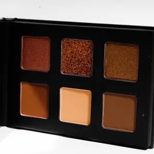 Nude Eyeshadow Palette - 6 Neutral Shades for Everyday Makeup - Rich Brown & Copper Colors - Smooth Application