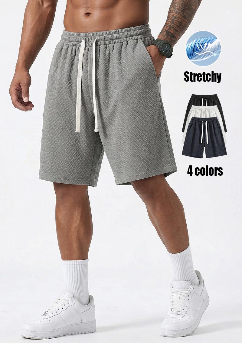 Men’s casual athletic shorts, available in four colors, made from breathable fabric with a zipper design—perfect for summer beach trips, outings, and everyday outdoor activities.