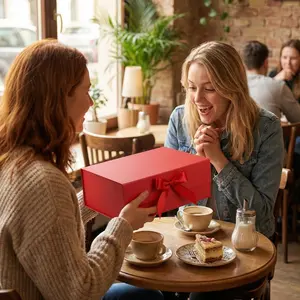 Multi-Color Foldable Magnetic Gift Box, Bow Packaging, Various Sizes, Ideal for Birthday Thank You Gifts, Single Flip Cover Style