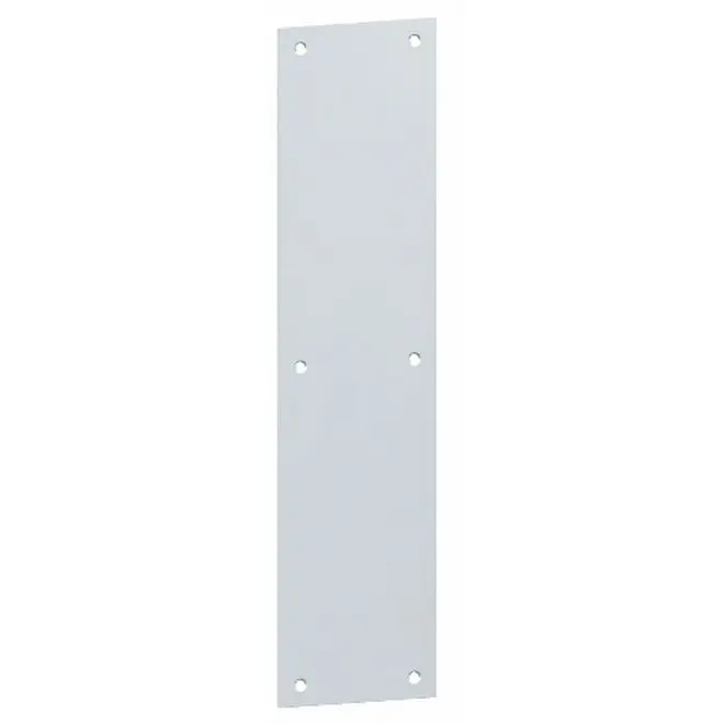 4 x 16 in. Square Corner Push Plate, No. 052482 Satin Stainless Steel