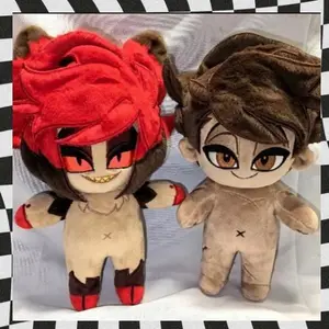 20cm Anime Hell Hotel Alastor Adam Lute Plush Doll Body Cartoon Clothes Cosplay Dress Up Cotton Dolls Toys Xmas Gifts For Child
