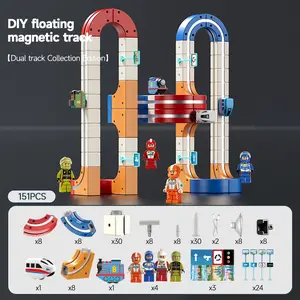 2026 New Magnetic Train Track Set, Anti-Gravity Dual-Track Building Blocks, Free Assembly STEM Toy, Creative Educational Gift for Kids 3+