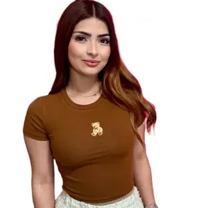 Bear Baby Tee - Crop Top, Short Sleeve, Casual Style, Comfortable Fit - Womenswear, Shortsleeve, Crewneck, Tshirt, Streetwear