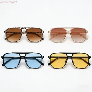 4-Pack Unisex Y2K Oversized Aviator Cat Eye Sunglasses | Trendy Vintage Fashion Style | Blue Light & UV Protection | Durable Lightweight Frame Eyewear Perfect for Daily Wear, Outdoor Activities & Street Style Outfits