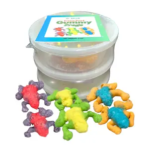 G-BOX Freeze Dried Gummy Frog Crunchy Frog Bites in Air Tight Container 3 Frogs