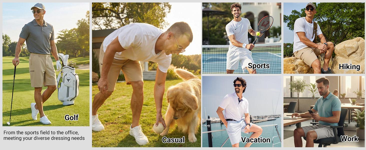 COOFANDY Men's Casual Golf Shorts 9" Lightweight Stretch Quick-Dry Shorts for Hiking Work with 4 Pockets COOFANDY Men's Casual Golf Shorts 9" Lightweight Stretch Quick-Dry Shorts for Hiking Work with 4 Pockets