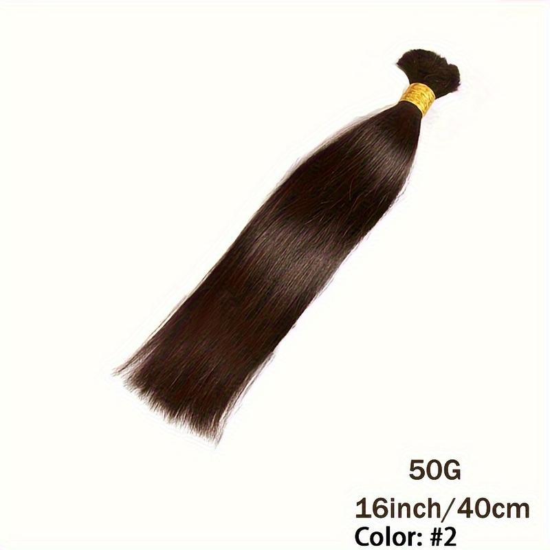 2025 Hot New Straight Braiding Hair Bulk - Virgin Human Hair Extensions, Unprocessed for Versatile Styling, Ideal for All Ethnicities, Textured Hairstyle |   Deep Glossy Shine |   No Weave Hai
