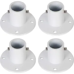 Replacement Deck Anchor Flange Cast Aluminum Above Ground Pool Ladders and Handrails - 1 7/8” Inch Diameter of 1.9"(4PC)