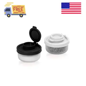 Salt and Pepper Shakers Moisture Proof Set of 2 Small Mini Salt Shaker to go Camping Picnic