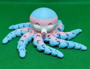 3D-Printed Octopus: Articulated Fidget Toy with Pride Flag or Special Designs