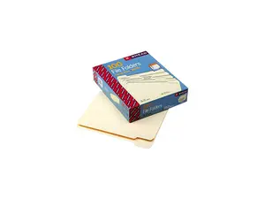 Smead 10350 File Folders, 1/5 Cut, One-Ply Top Tab, Letter, Manila, 100/Box