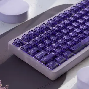 Frosted Translucent Keycaps Set,   Clear 115  Cherry Profile Top Frosted 4-Sided High Transparency for 60-104 Key MX Mechanical Keyboards ()