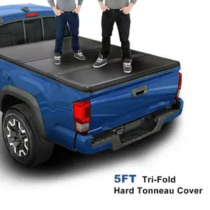5ft Hard Tri-Fold Tonneau Cover Truck Bed Cover For 2020-2022 Jeep Gladiator JT