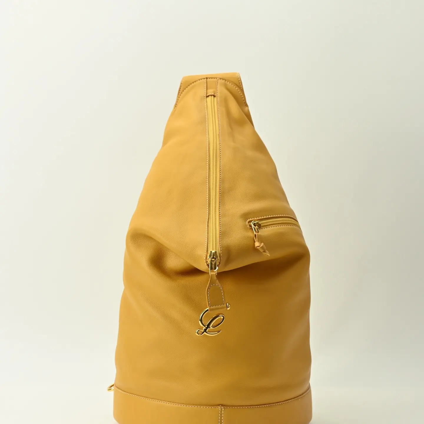 Pre-owned Loewe Anton Yellow Leather Backpack 24136005