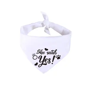 White Valentine's Day Dog Wedding Jewelry Towel