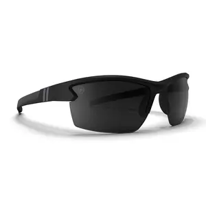 Blenders Chrome Matte Black Sunglasses – Polarized Smoke Lenses, 100% UV Protection, Scratch-Resistant Lightweight Dual-Lens Sport Frame