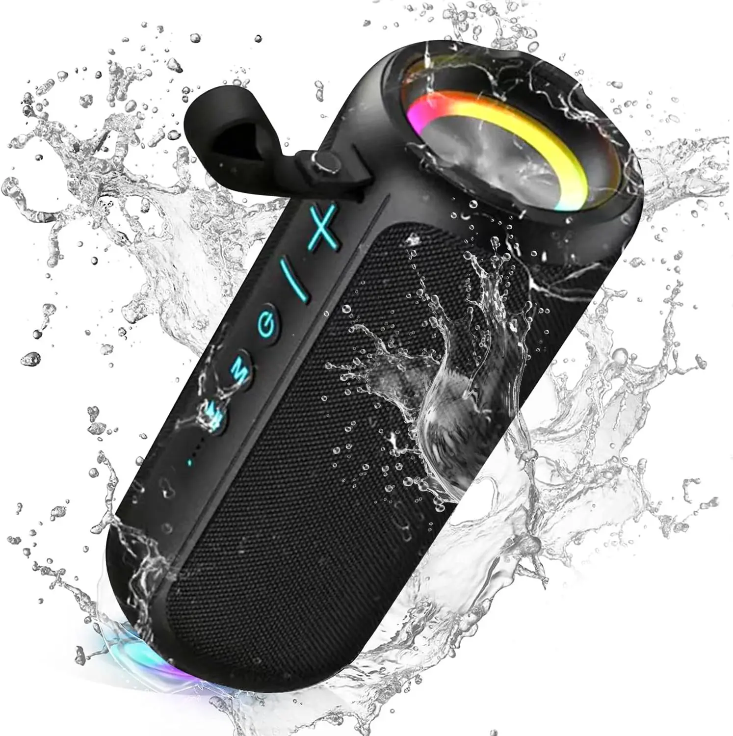 ZZA Portable Wireless Speaker，Powerful 360° Sound, 24W Audio with Impactful Bass, 1600AH Battery, IPX6 Waterproof, Shockproof, TWS Stereo, Speaker Wireless for Outdoor Beach Pool subwoofer Weatherproof Loudspeaker System Durable speaker bluetooth speakers