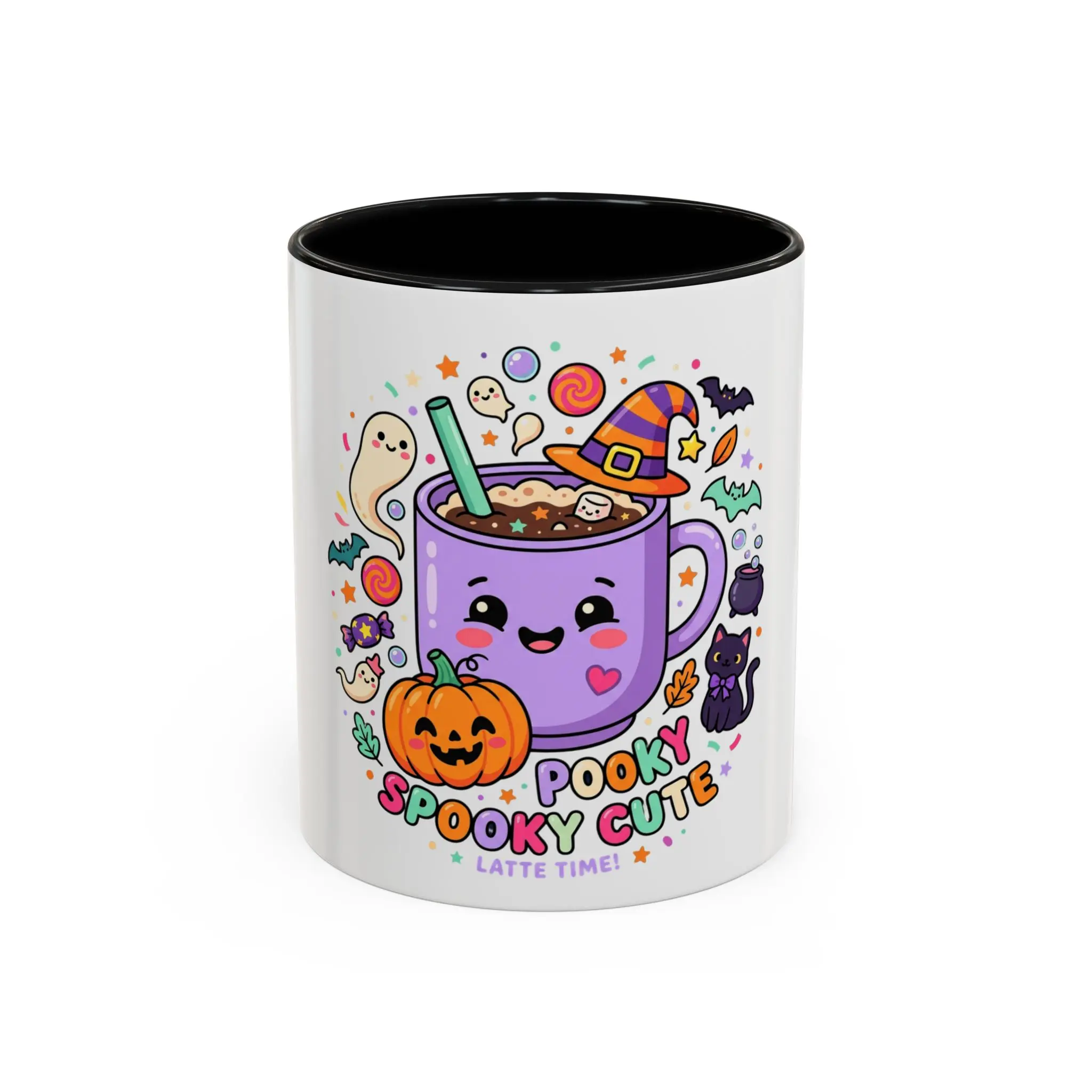 Spooky Cute Pumpkin Latte Mug | Halloween Coffee Mug