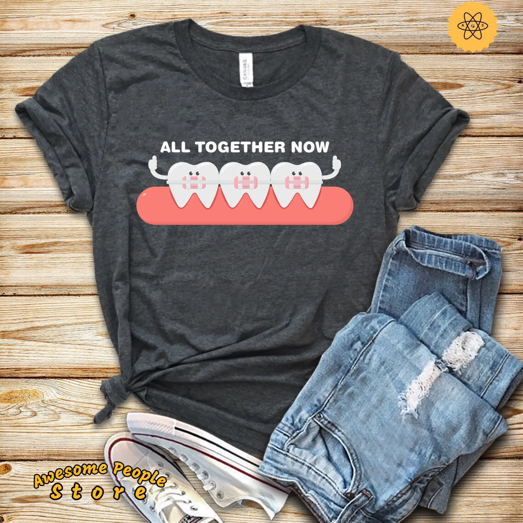 All Together Now Teeth Shirt My Teeth Braces Shirt Orthodontist Shirt Gift For Orthodontist Teeth Braces Gift Funny Braces Shirt WOrtho