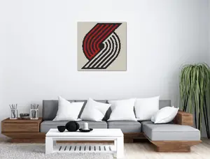 Basketball Portland Trailblazers Brick Building Kit 2500+ Pieces DIY Brick By Number