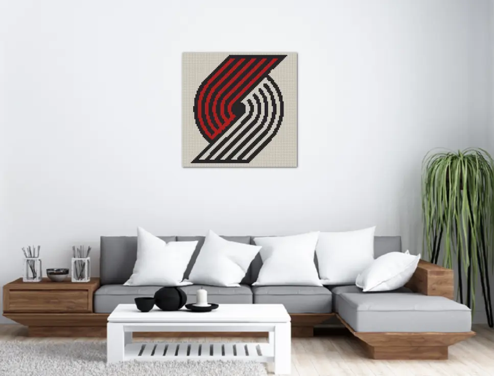 Basketball Portland Trailblazers Brick Building Kit 2500+ Pieces DIY Brick By Number