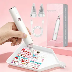 Diamond Painting Pen, Featuring Three Powerful Suction Modes, Equipped with Two Suction Heads, Suitable for Home Manual Creation and Gift Making, As Well As A Suction Diamond Painting Tool for Creating Diamond Pictures (Moonlight White)