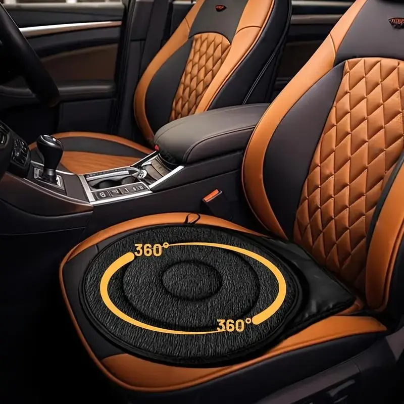 360 Degree Rotating Seat Cushion, Portable Rotation Chair Pad, Comfort Support, Supportive Seat Pad, Seat Padding, Designed for Elderly with Back Problems or Leg Issues, Car Seat Accessories, Car Interior Cushions, Car Seat Cushions For Driving