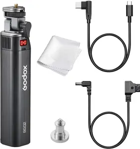 Godox BG02 Battery Grip, 14.4V 6600mAh 95.04Wh Handgrip for AD200 AD200Pro II AD300Pro II Camera Flash, forGodox ML100BI,ML60BI ML100R LED Light, with D-Tap and USB-C Cable for Flash and LED Light