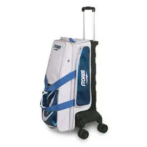 Storm 3 Ball Rolling Thunder Signature Series Bowling Bag- White/Blue