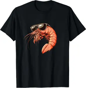 Cool Bespectacled Shrimp With Sunglasses Costume T-Shirt
