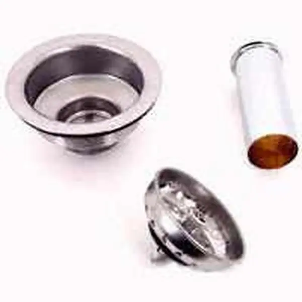 212 MAIN 2431NPC Stainless Steel Sink Strainer Assembly - 3.5" Opening, Fixed Post, Drain Protection, Single Unit Bathroom Gadget (Home & Bathroom Supplies)