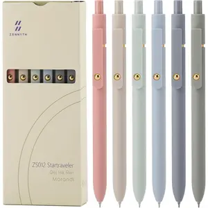 Ddaowanx Gel Pens, 6 Pcs 0.5mm Quick Dry Black Ink Pens Fine Point Smooth Writing Pens, Cute Office School Supplies Gifts for Women