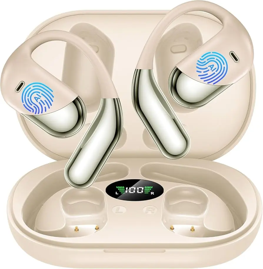 Translation Translator Earbuds Real Time AI Language Translating Translate Open Ear Earbuds Headphones for iPhone Android Spanish Ear Piece Buds Earphone Earpiece Translator Device 156+ Languages