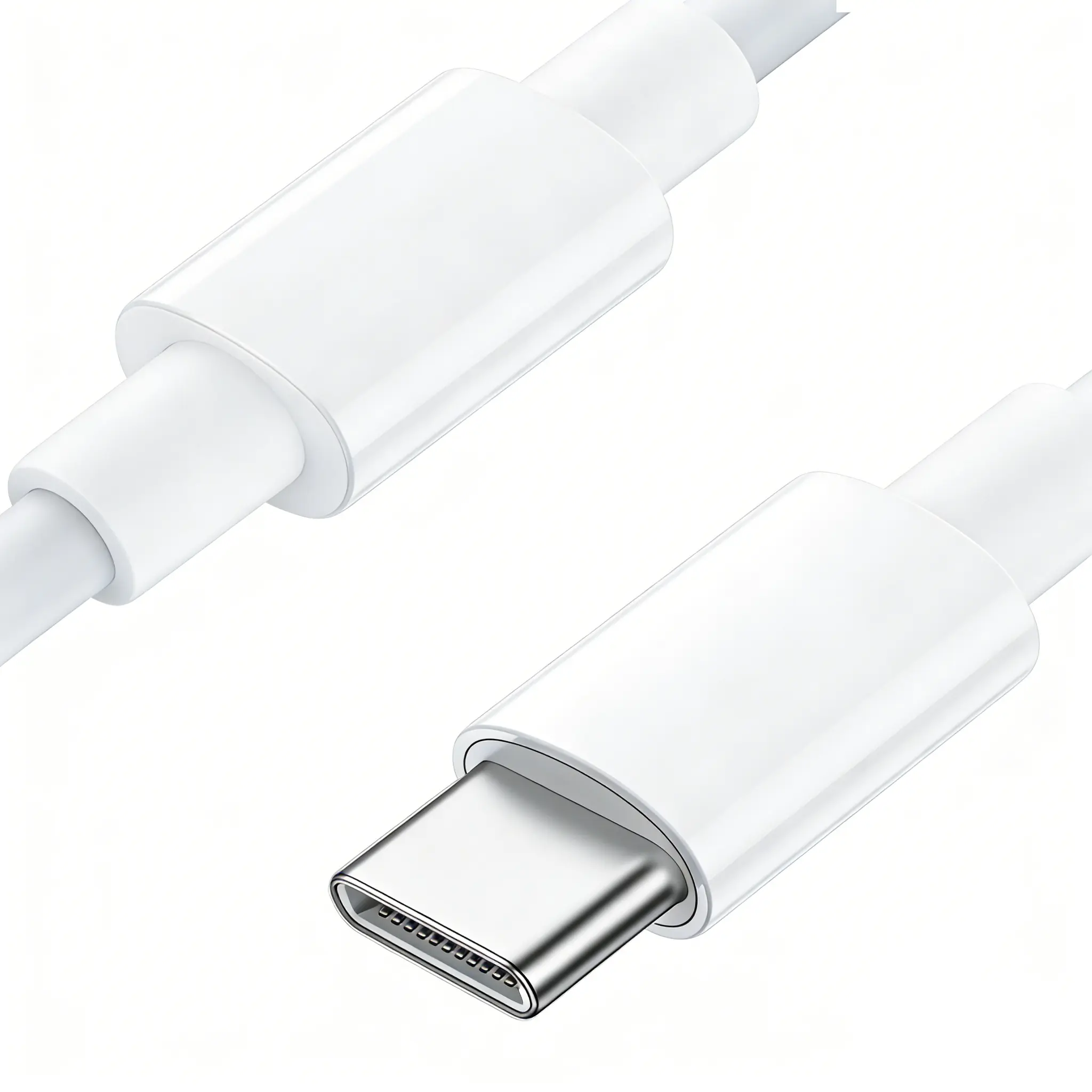 RayCue USB C Cable – Ultra Fast Charging (100W/5A, PD 2.0 Compatible), High Speed Data Transfer (480 Mbps), Made from Eco Friendly TPE Material; Compatible with iPhone 17 Series, Samsung Galaxy, iPad Pro, MacBook Pro/Air, and Other Devices (2 m, White)