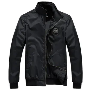 Men's Aviator Air Force Jacket – Casual Bomber Style in Black & Army Green