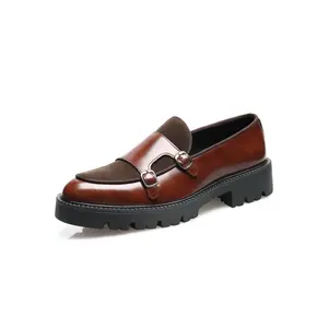 Men's Fashionable Patchwork Design Slip on Dress Shoes, Casual Comfortable Loafers for Daily Wear, Male All-match Shoes for Daily Wear, Pu Leather Loafers