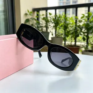 Vintage Small Oval Cat Eye Sunglasses for Women, Trendy Narrow Black/Tortoise Shell Sunnies, Cute Personality Eyewear for It-Girl Aesthetic, UV400