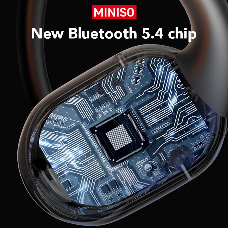 MINISO MS156 Ultra Open-Back True Wireless Bluetooth Earbuds High-Fidelity Stereo Sound IPX5 Waterproof Sports-Style Ear Tips Solar-Powered Anti-Theft Mount for Nest Cam Translation Earphones