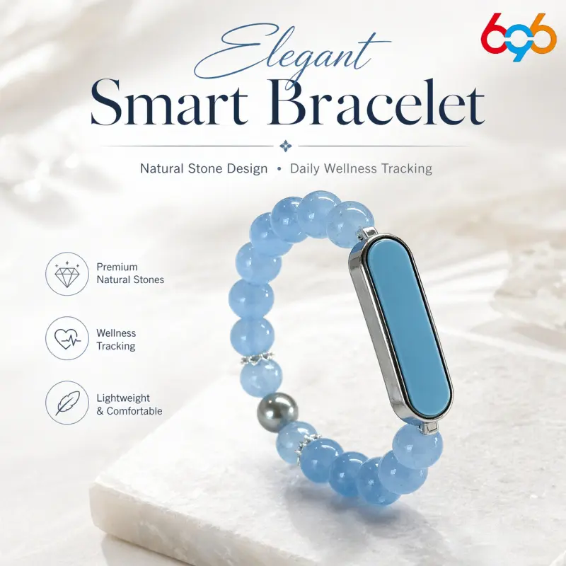 Beaded Smart Bracelet, Stylish Heart Rate Sleep & Activity Monitor Beaded Smart Bracelet, Stylish Heart Rate Sleep & Activity Monitor