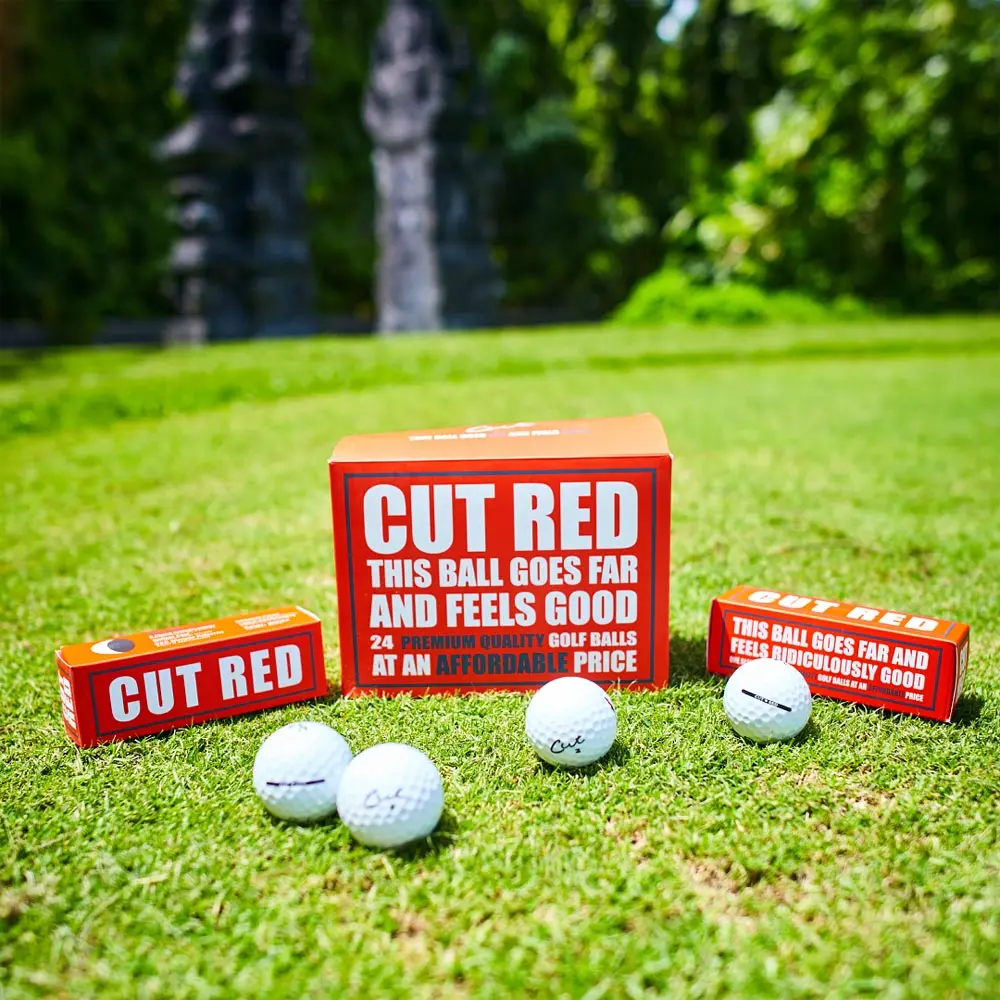 Cut Red Golf Balls | 1 Dozen