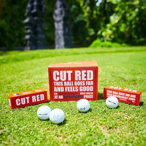 Cut Red Golf Balls | 1 Dozen