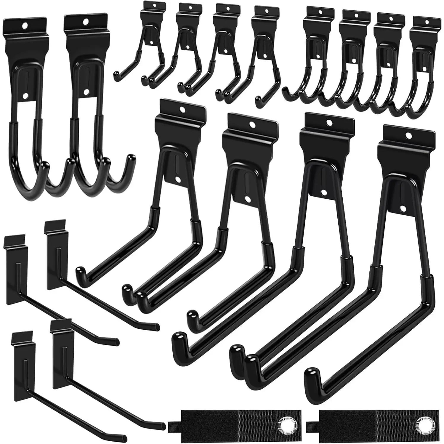 Black 20Pack Slatwall Hooks, Firm and Durable Slatwall Accessories, Perfect for Organizing Garden Tools, Heavy Duty Tools and Garage, Efficiently Organize Your Space