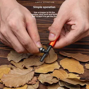 CNC Full Waterproof Outdoor Firestone Fire Stick with Super Hard Alloy Doctor Blade Outdoor Camping Survival EDC Tool