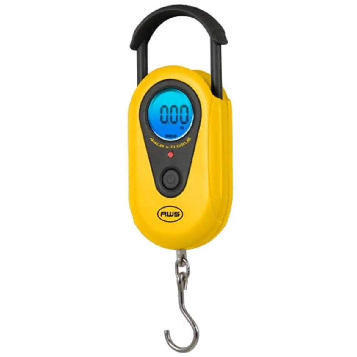 American Weigh Scales AMW-SR-20 Superportable Digital Hanging Scale, Yellow, 44lb Capacity, 0.1lb Precision, Hook Folded, Back-Lit LCD Display, Batteries Included, Hold Feature